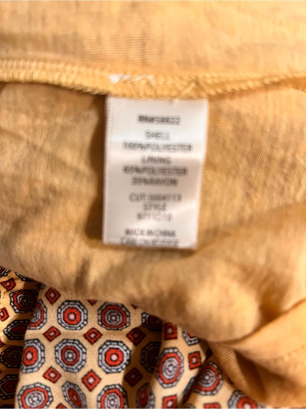 Max Studio Pleated Maxi Skirt in Yellow and Brown Geometric Print - Picture 5 of 7